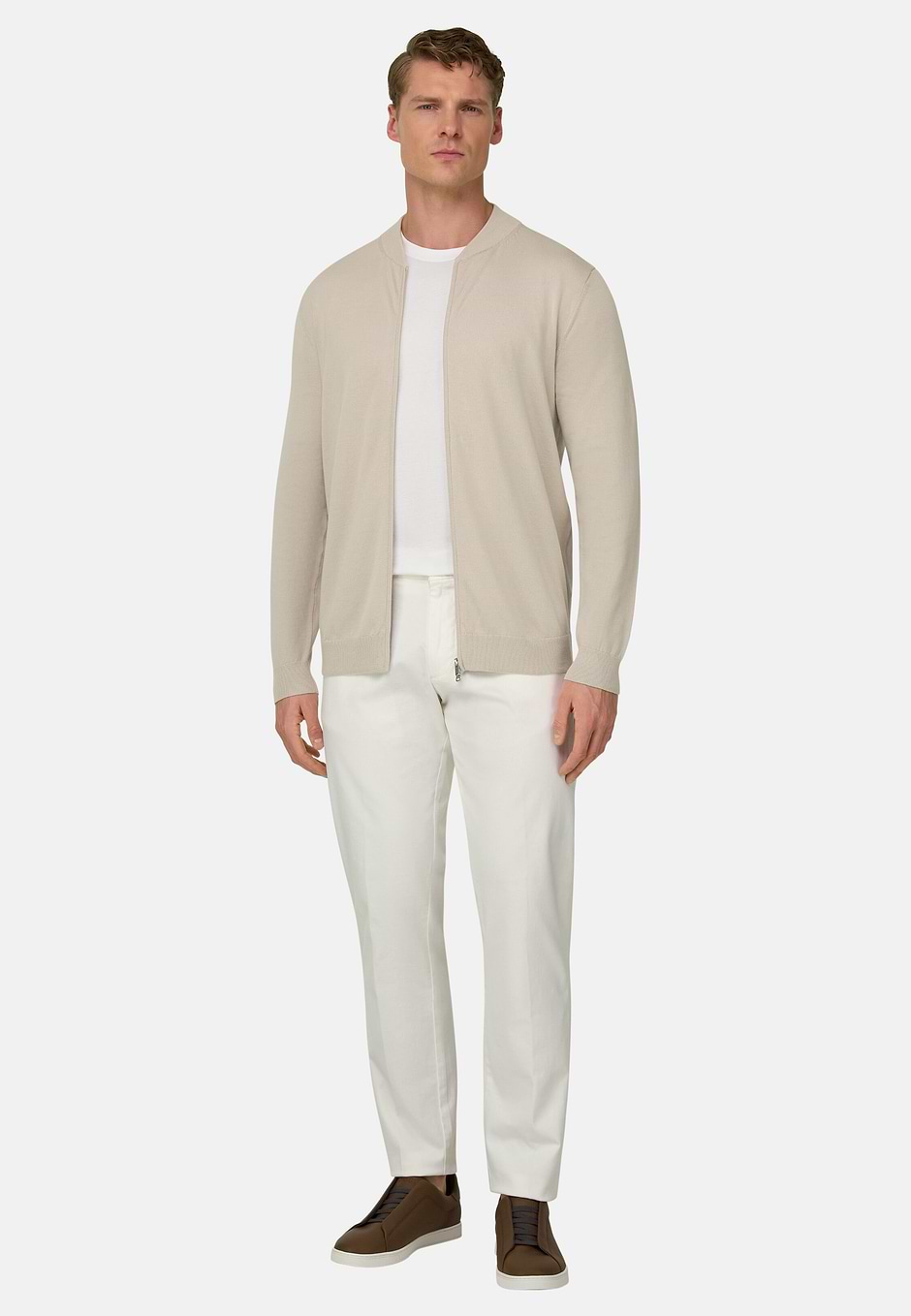 Bomber In Cotone, Sabbia, hi-res