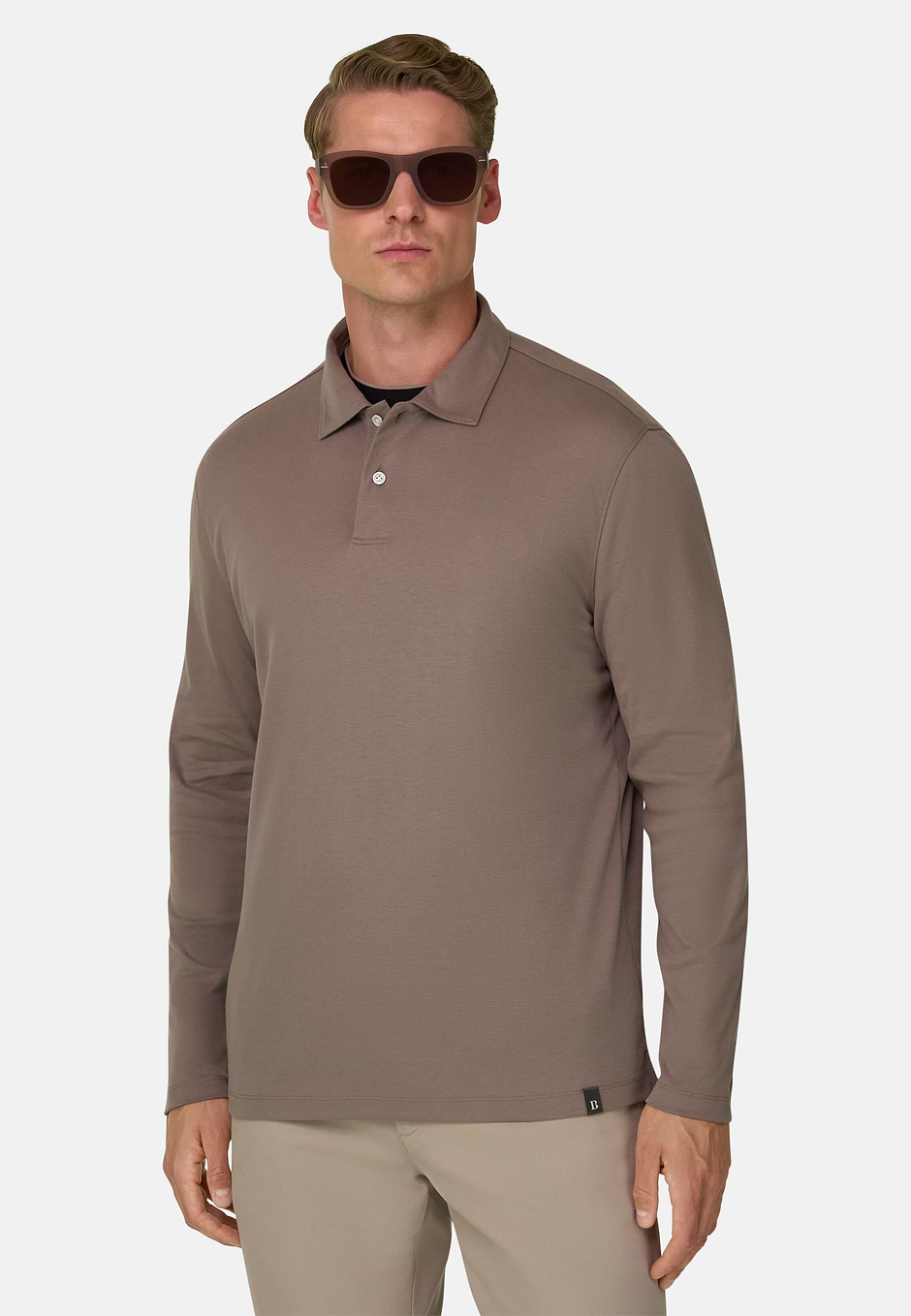 Polo en Jersey Mixte Coton S-Café®, Taupe, hi-res