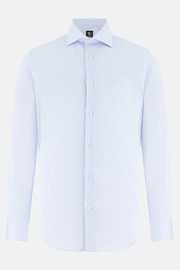 Camicia A Righe In Cotone Regular Fit, Azzurro, thumb, 6
