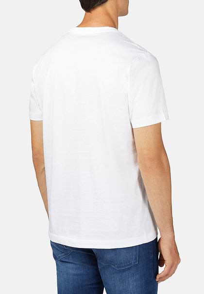 Pima Cotton Jersey T-Shirt, White, hi-res