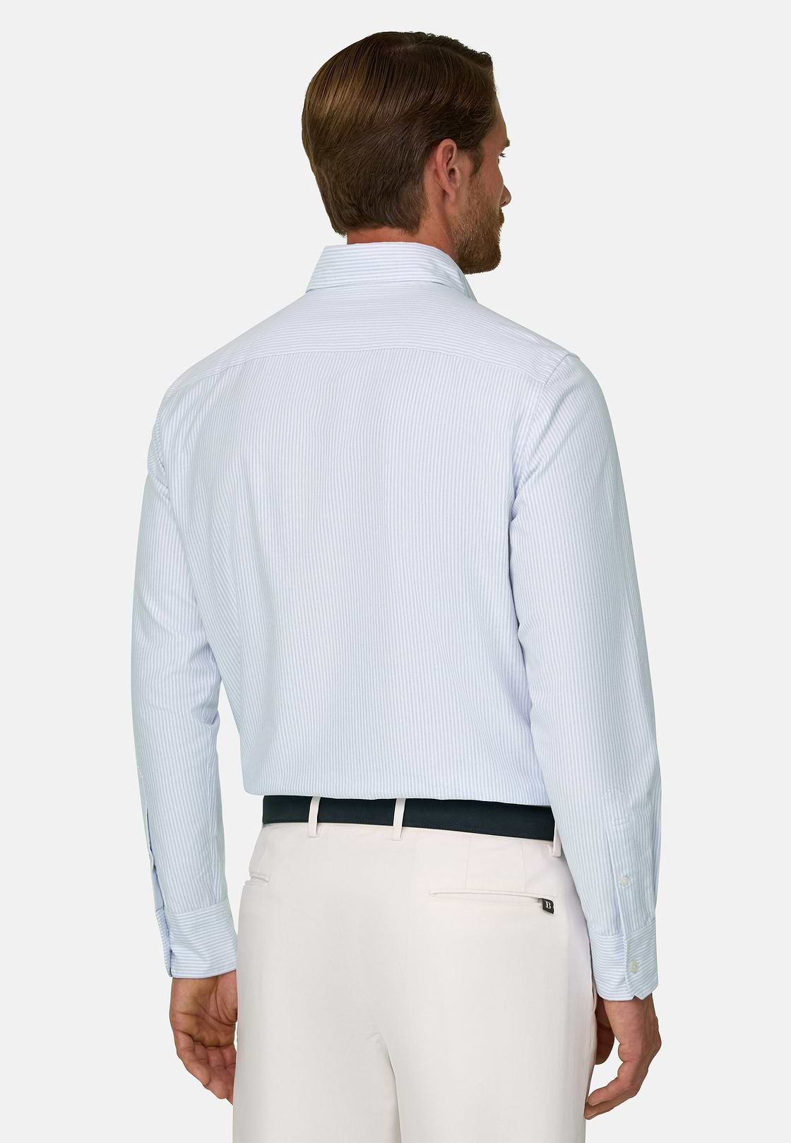 Overhemd Gestreept Oxford Katoen Regular Fit, Light Blue, hi-res, 6