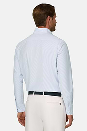 Overhemd Gestreept Oxford Katoen Regular Fit, Light Blue, thumb, 6