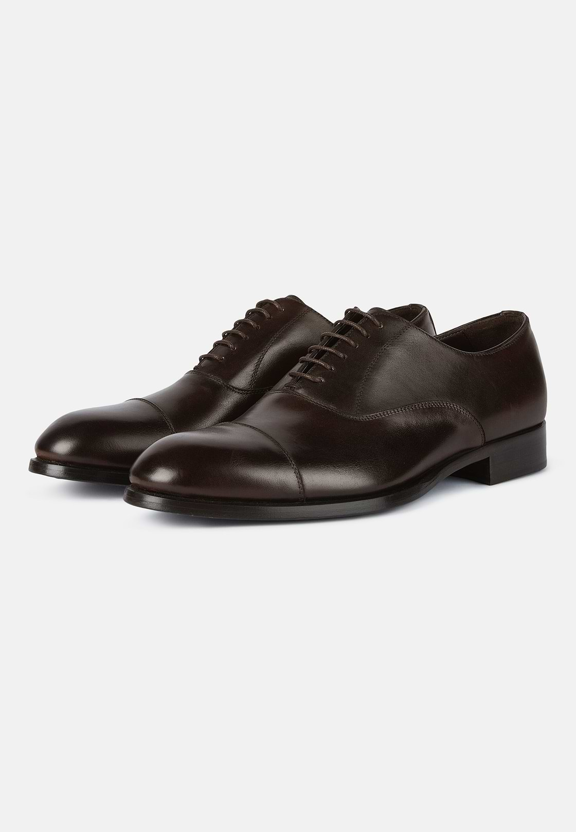 Leather Oxford Style Shoes, Brown, hi-res