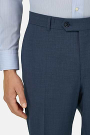 B Aria Pure Wool Trousers, Blue, thumb, 4