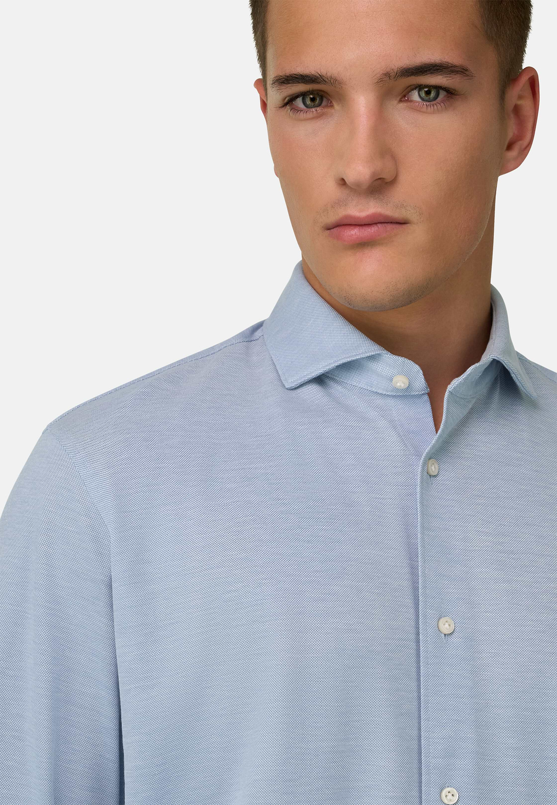 Polo Camicia In Pique, Azzurro, hi-res, 4