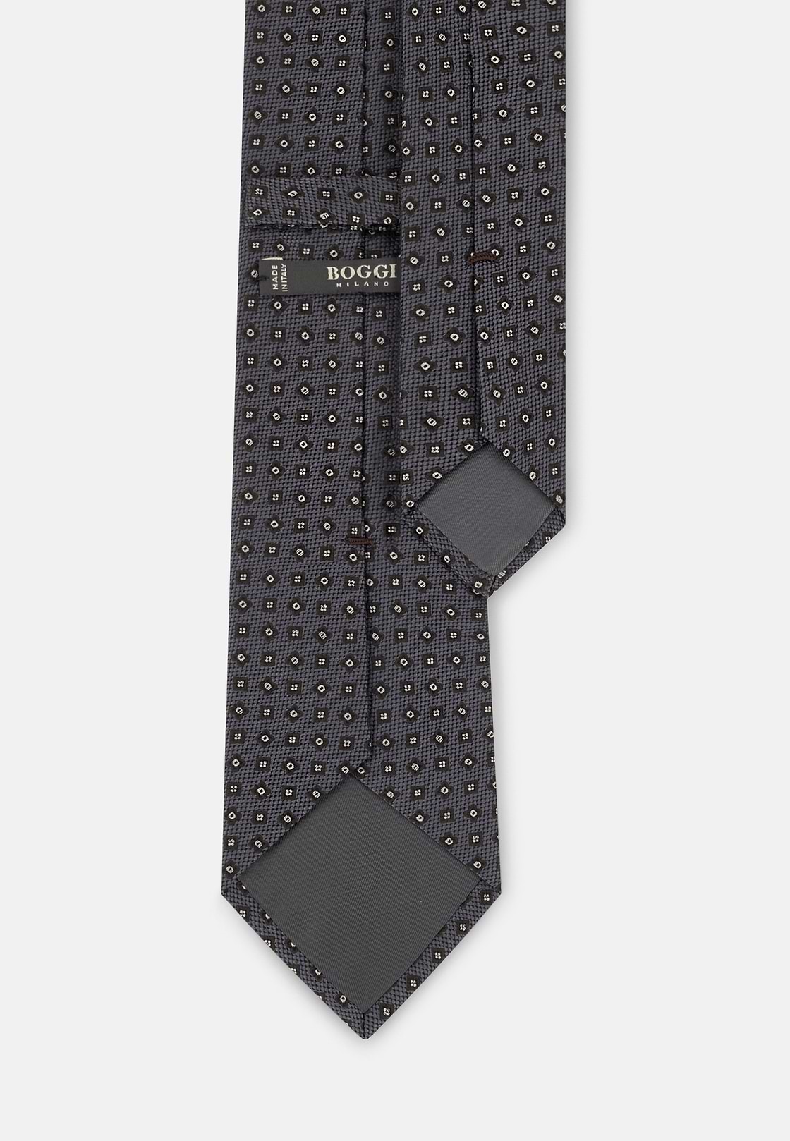 Tie Jacquard Micro Patterned Silk, Grey, hi-res, 3