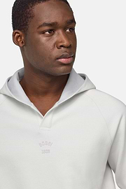 Cotton Blend Hoodie, White, hi-res