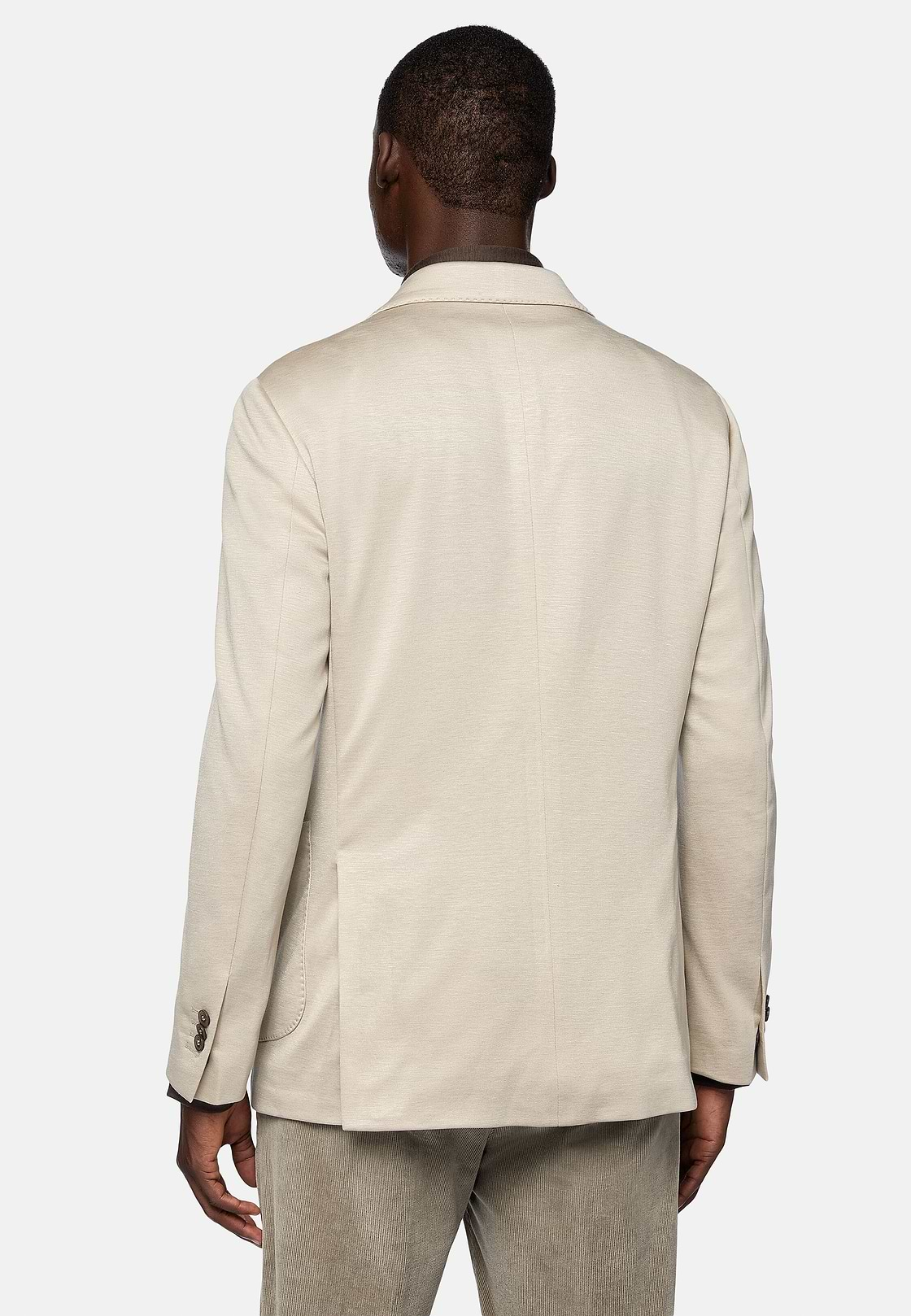 Veste Sable B Jersey En Coton Cachemire Et Tencel, Sable, hi-res