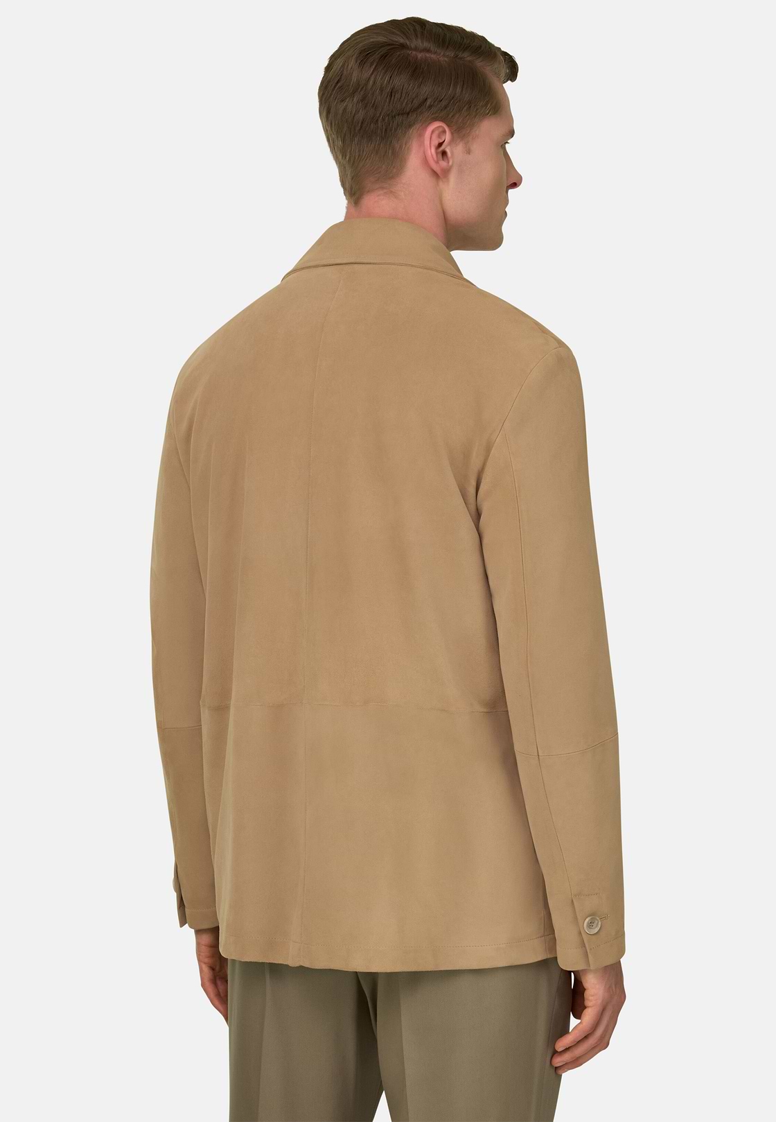 Americana Camisera Work De Piel, Beige, hi-res, 3