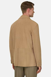 Americana Camisera Work De Piel, Beige, thumb, 3