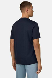 Silk Blend T-Shirt, Navy blue, thumb, 3