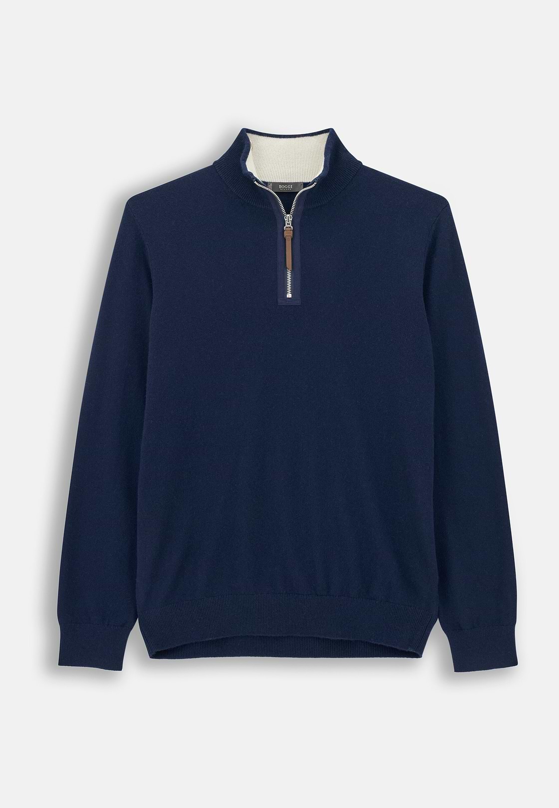 Pull Demi-Zip en Cachemire, bleu marine, hi-res, 5