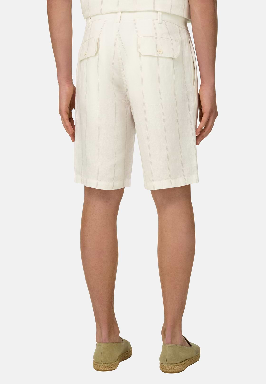 Bermudas in Linen, White, hi-res, 4
