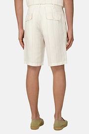 Bermudas in Linen, White, thumb, 4