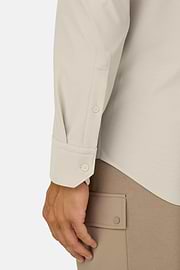 Hemd aus Stretch-Nylon B Tech Slim Fit, Beige, thumb, 3