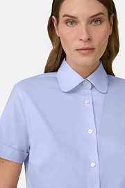 Camicia A Righe In Cotone Regular Fit, Azzurro, thumb, 4