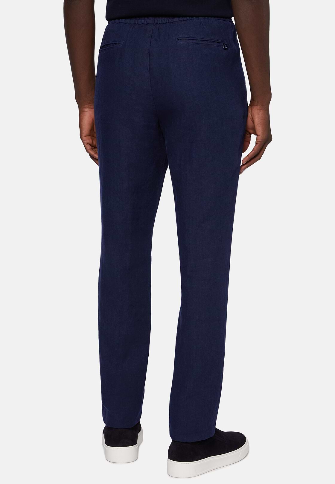 City Linen Pants, Navy blue, hi-res