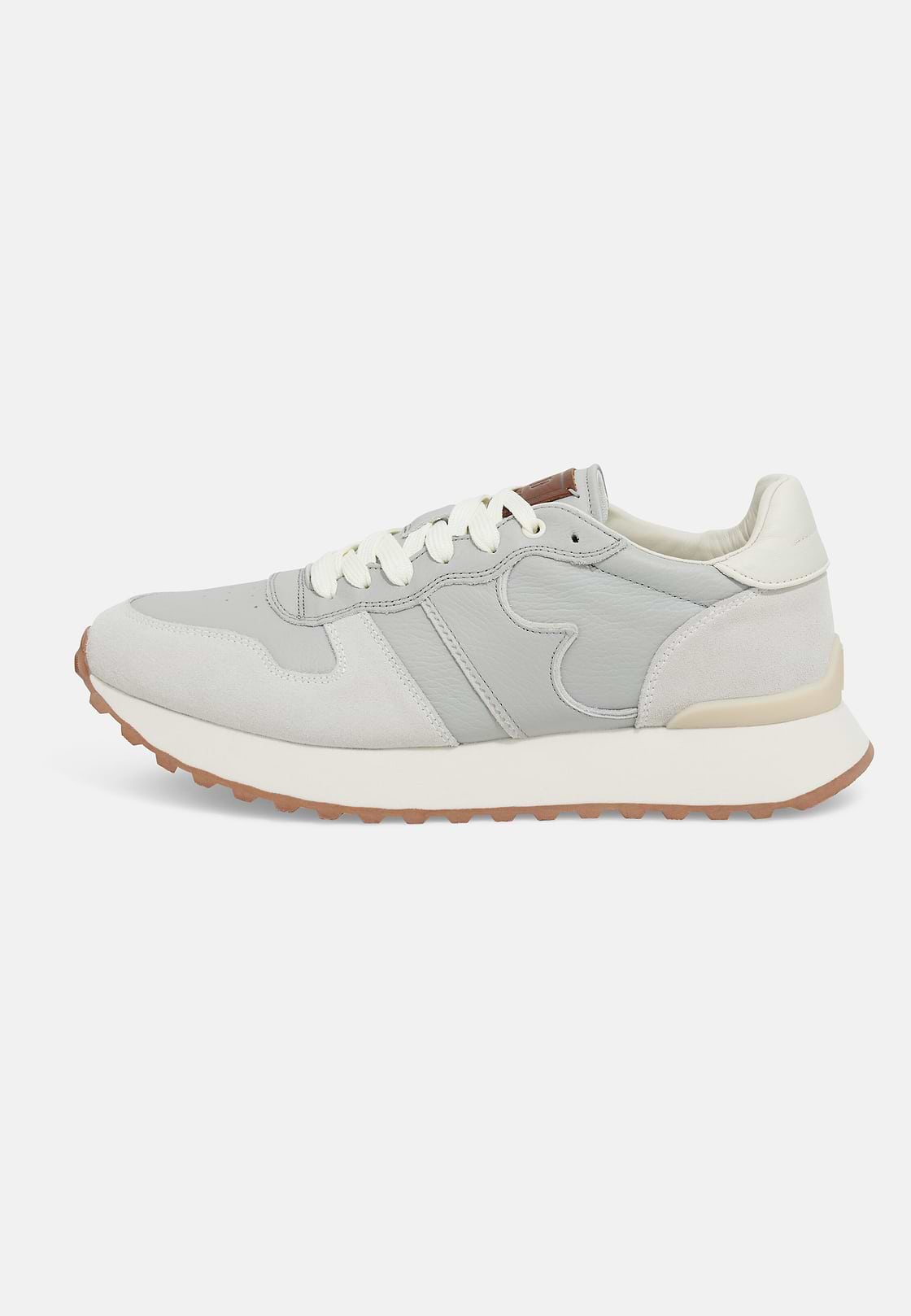 Sneakers In Pelle Bottalata, Ghiaccio, hi-res