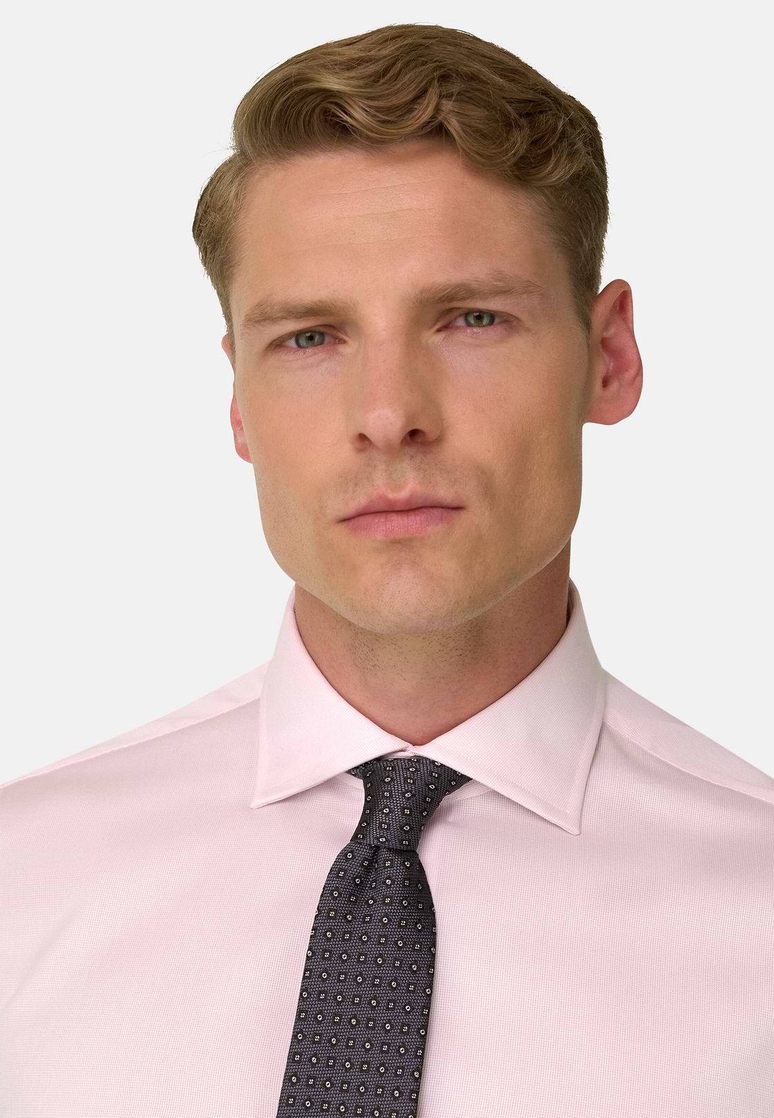 Checked Cotton Non-Iron Regular Fit Shirt, Pink, hi-res, 3