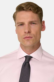 Checked Cotton Non-Iron Regular Fit Shirt, Pink, thumb, 3