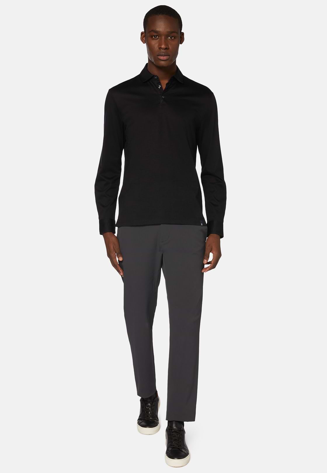Pantaloni In Nylon Elasticizzato Performance BTech, Carbone, hi-res