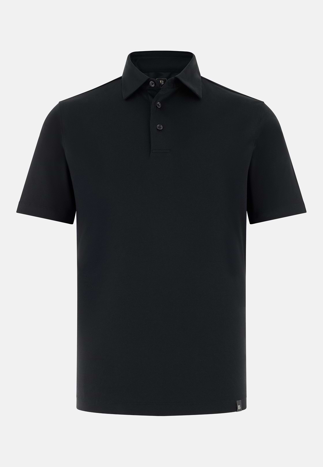 Polo In Misto Seta, Nero, hi-res, 5