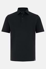 Polo In Misto Seta, Nero, thumb, 5