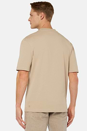 Organic Cotton Blend T-Shirt, Beige, hi-res