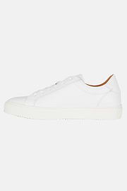 Sneakers In Pelle Bianca, Bianco, hi-res