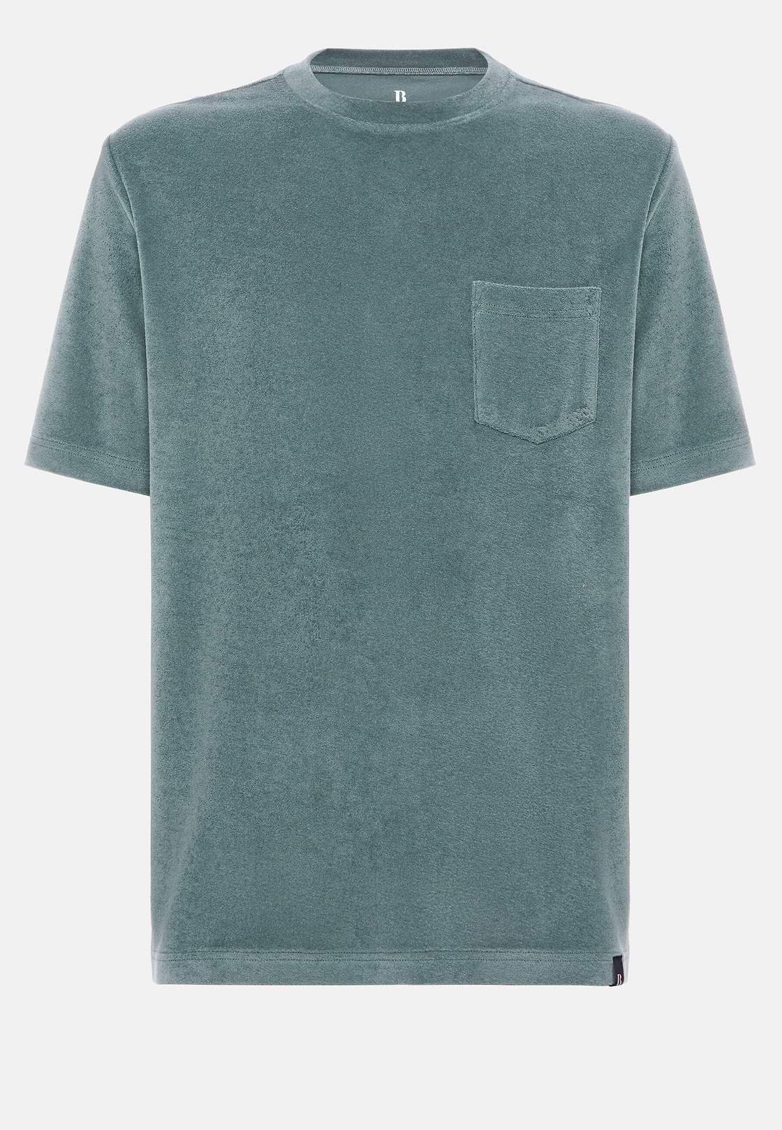 T-Shirt Aus Baumwolle Und Nylon, Grün, hi-res