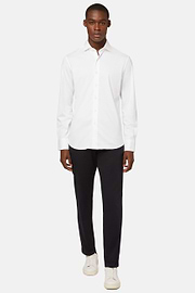 Chemise Polo En Jersey De Coton Coupe Slim, blanc, hi-res