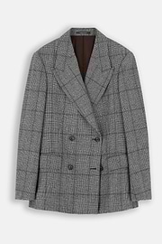 Blazer Double-Breasted in Wool, Black, thumb, 5