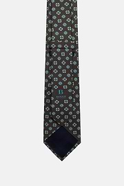 Floral Silk Tie, Brown, hi-res