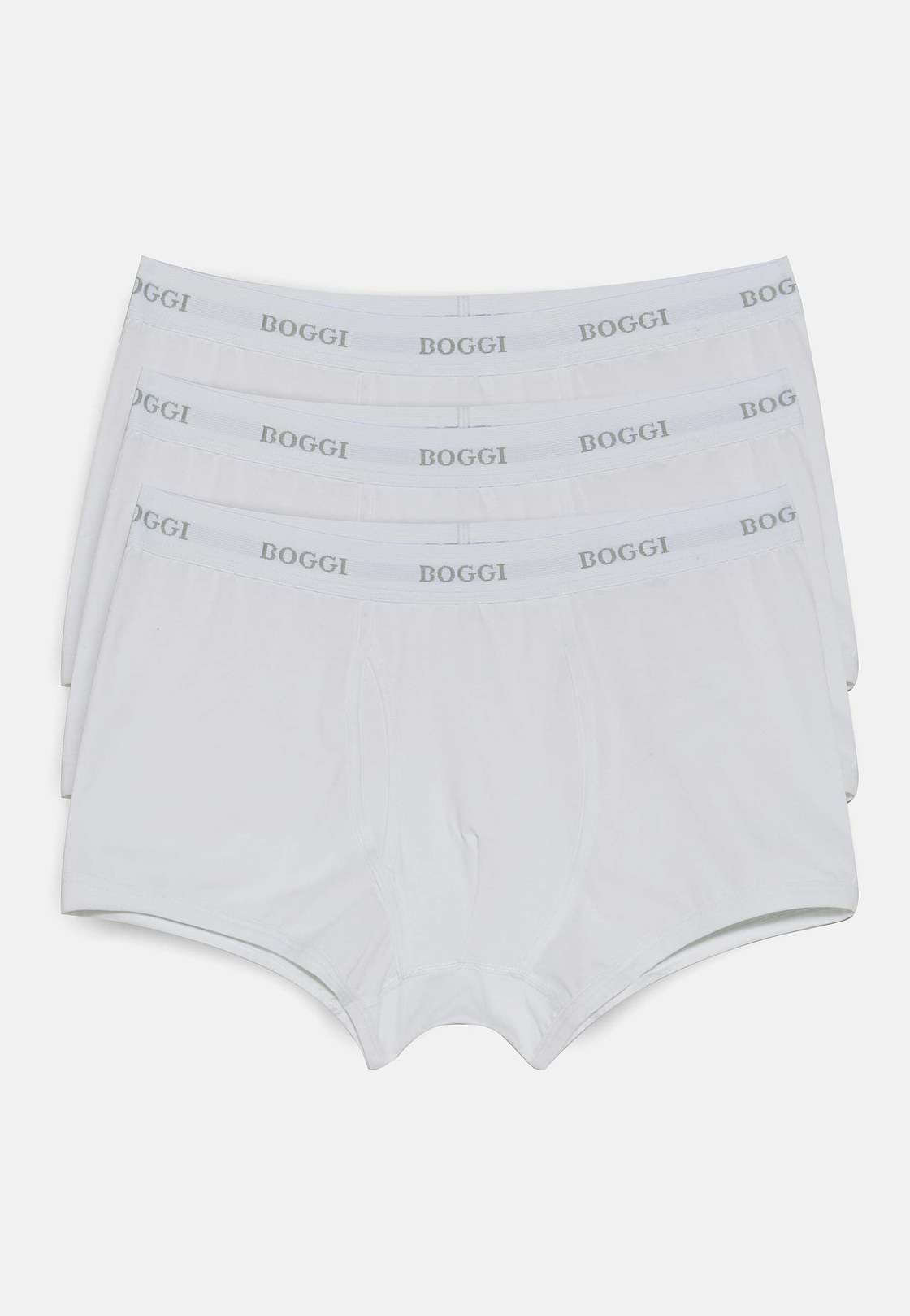 Stretch Cotton Jersey Boxer Shorts, White, hi-res