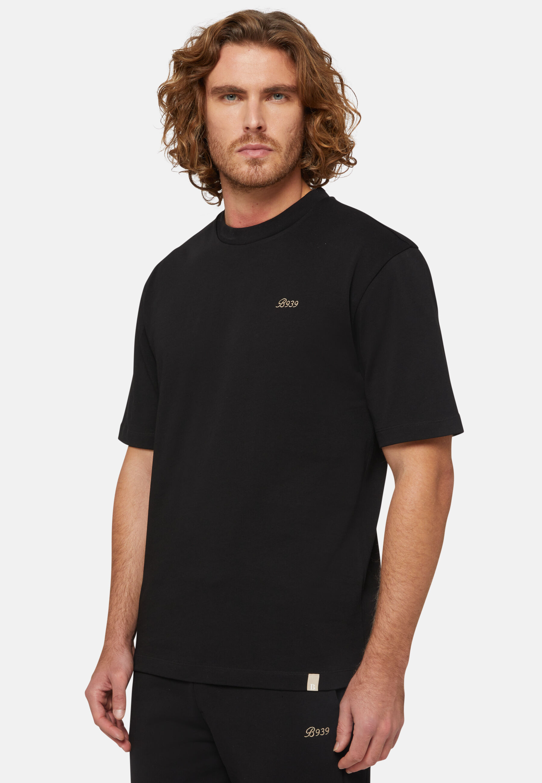 Organic Cotton Blend T-Shirt, Black, hi-res