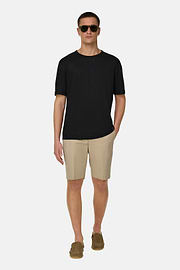 T-shirt En Jersey De Lin Extensible, Noir, thumb, 2