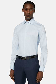 Stretch P.Point Windsor Collar Light Blue Shirt Reg Fit Long, Light Blu, hi-res