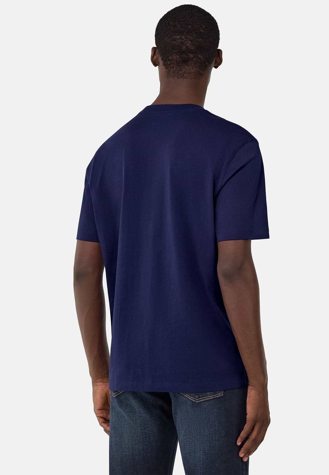 Cotton Jersey T-Shirts with Breast Pockets, Navy blue, hi-res