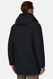 Jacket in Technical Fabric Padded, Navy blue, thumb, 4