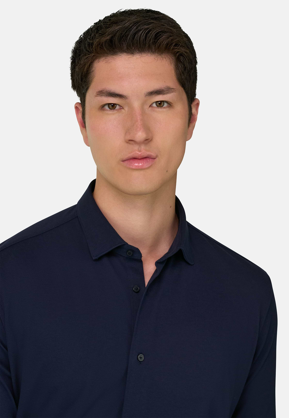 Regular Fit Cotton Jersey Polo Shirt, Navy blue, hi-res, 4