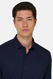 Regular Fit Cotton Jersey Polo Shirt, Navy blue, thumb, 4