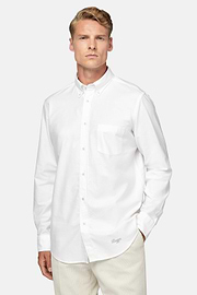 Regular Fit Overhemd van Biologisch Oxford Katoen, White, hi-res