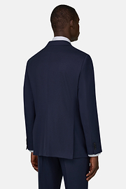 Wool Blend Double Breasted Suit, Navy blue, thumb, 3