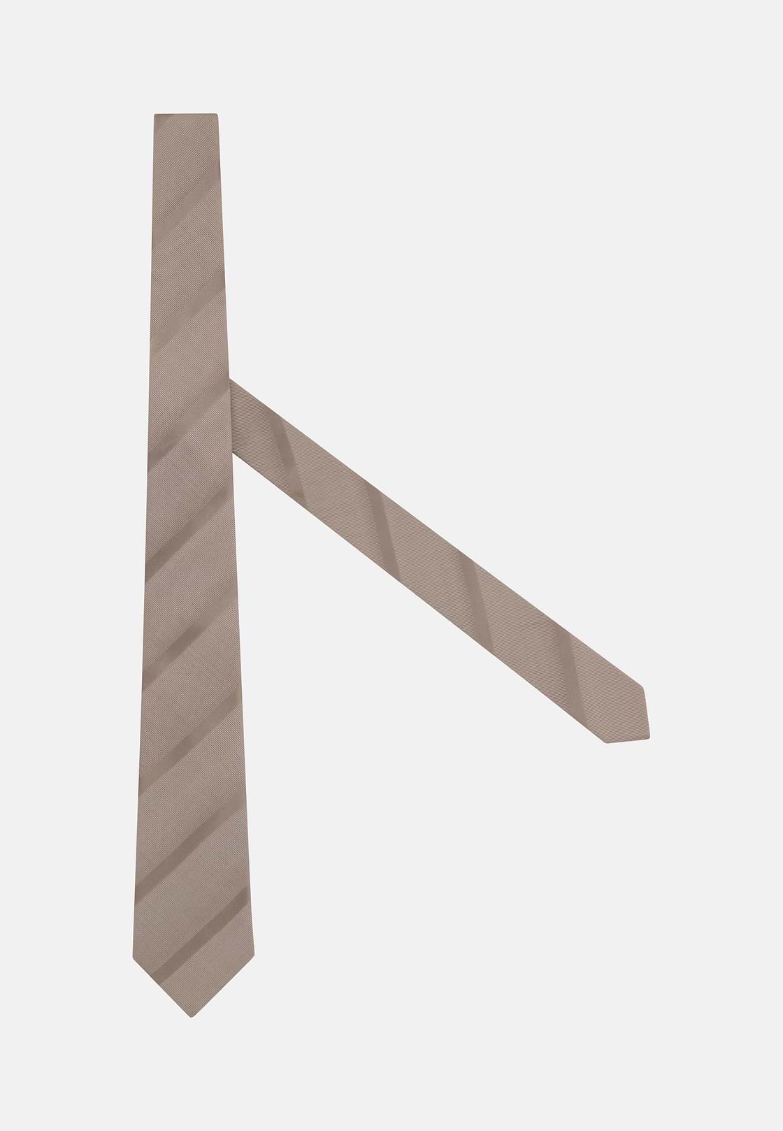 Regimental Silk Blend Tie, Taupe, hi-res, 1