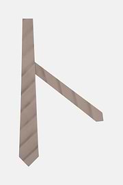 Regimental Silk Blend Tie, Taupe, thumb, 1