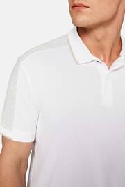 High-Performance Piqué Polo Shirt, White, hi-res