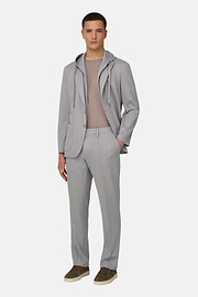 Sweatjacke Madison aus elastischem Baumwollmix, Light grey, thumb, 2
