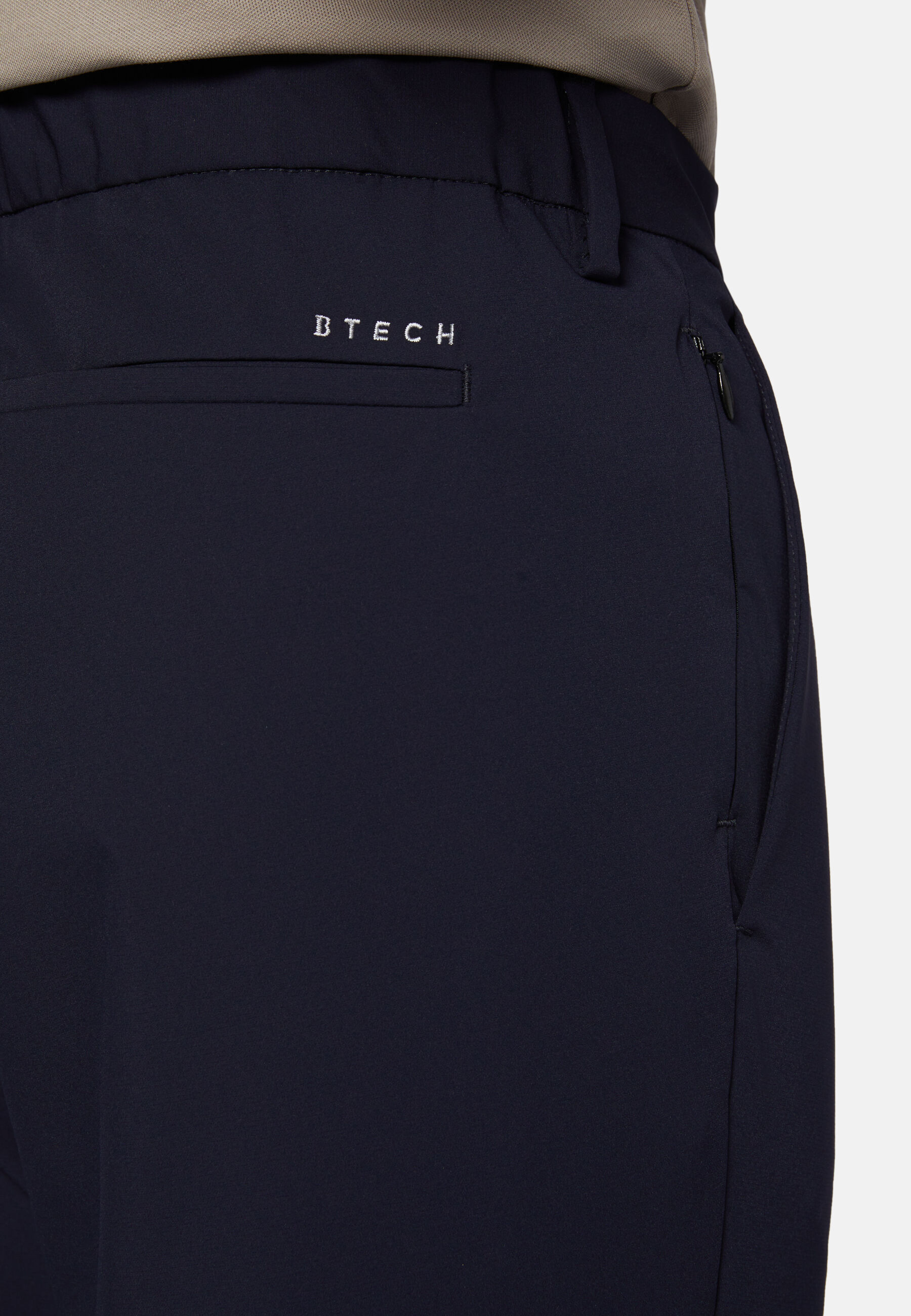 B-Tech Stretch Nylon Trousers, Navy blue, hi-res