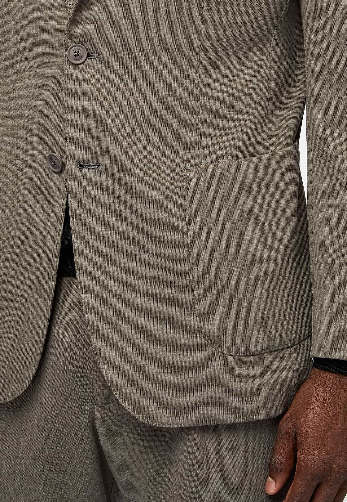 Dove Grey B Tech Nylon And Wool Jacket, Taupe, hi-res