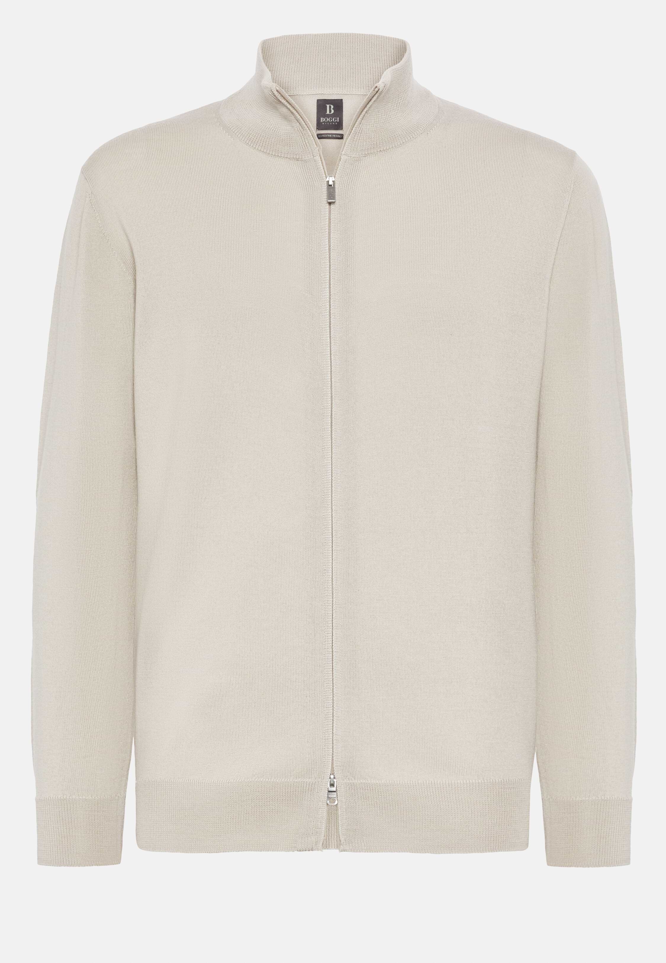 Men’s Zip Up Jumper with Contrast Inner Lining